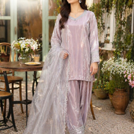 Lilac Pearl Farshi Set - 3pc