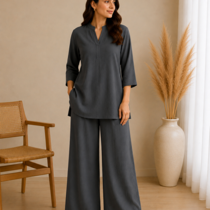 Charcoal Grey co-ord— Bubble Textured