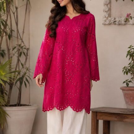 Pink kurta and Farshi shalwar